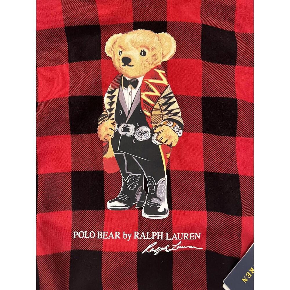 POLO RALPH LAUREN GIRLS BEAR FLEECE HOODIE SIZE 5 - Picture 4 of 5